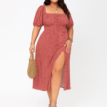 Charm Puff Sleeve Plus Sized Dress™
