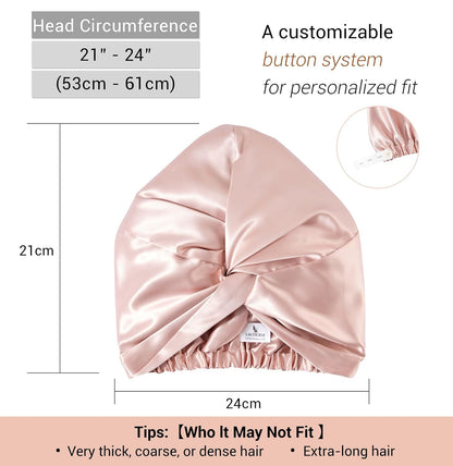 Premium Mulberry Silk Sleep Bonnet Set
