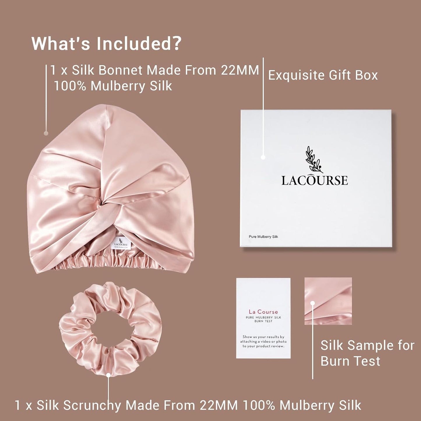 Premium Mulberry Silk Sleep Bonnet Set