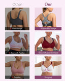 HSIA Sports Bra for Women High Support Large Bust Outside Underwire Adjustable Racerback Unlined Full Coverage Sports Bra
