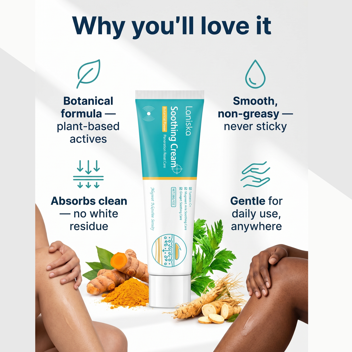 Botanical Soothing Gel with Turmeric, Ginseng & Mugwort