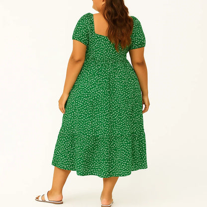 Charm Puff Sleeve Plus Sized Dress™