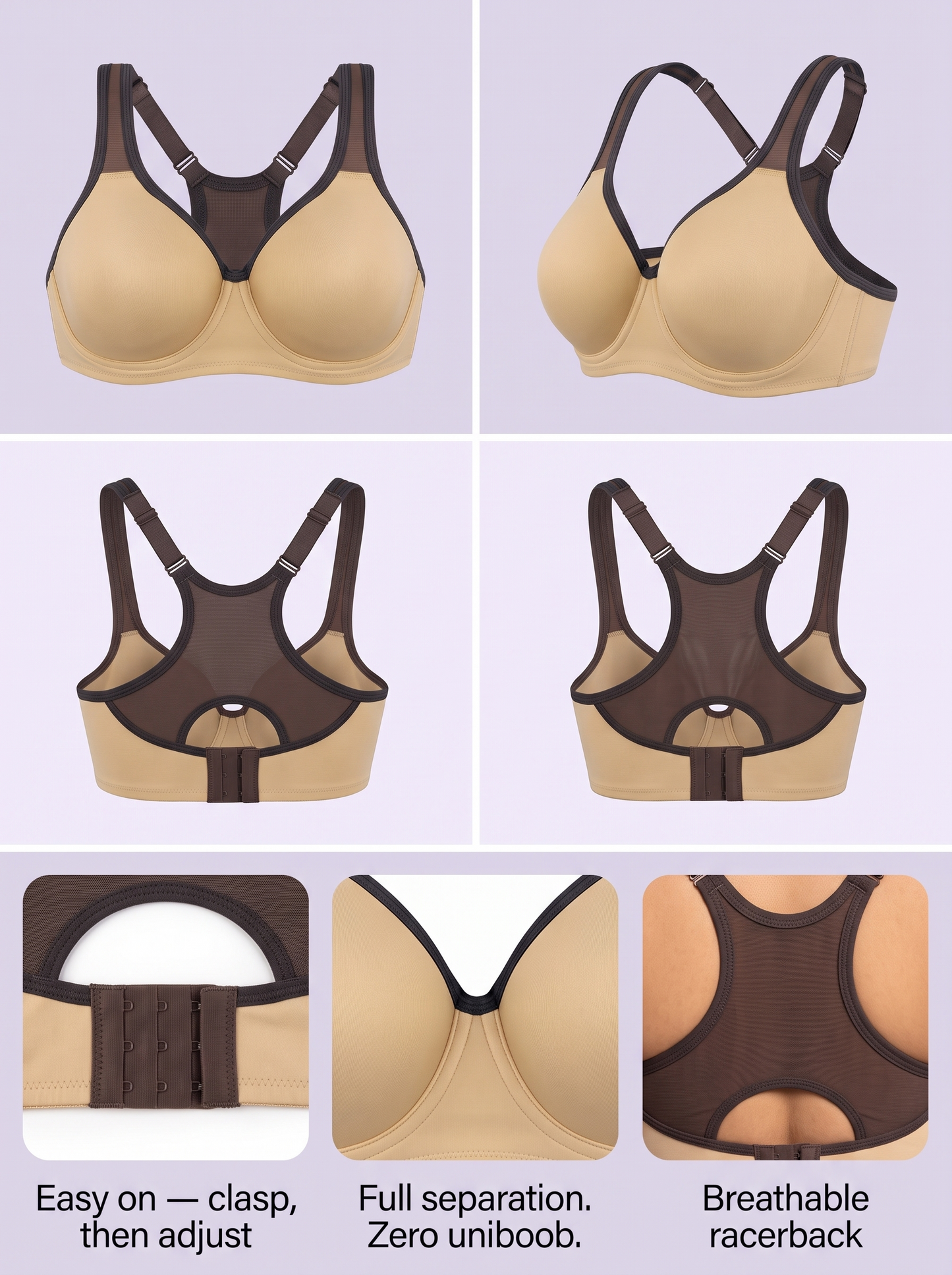 Arcelux High-Support Bra — Real Sizes DD–J