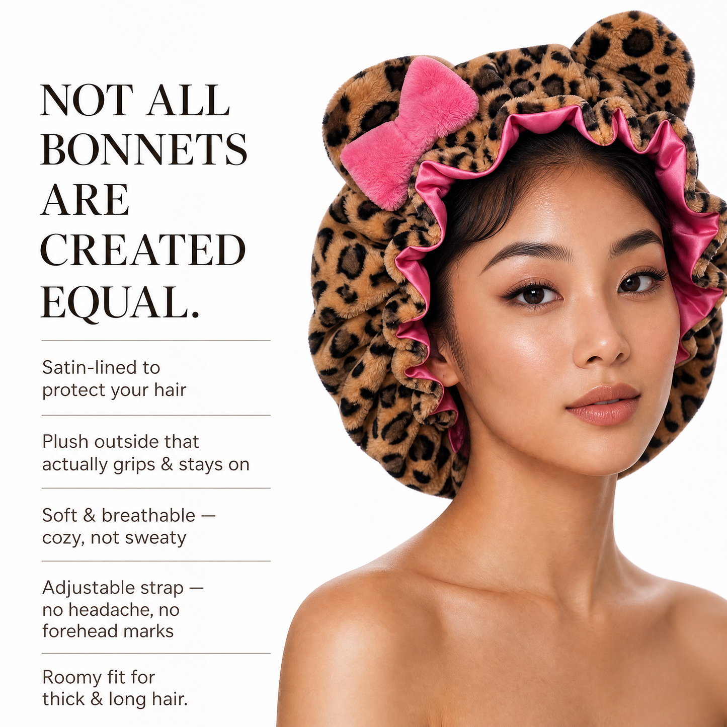 Cloud Bonnet — Real Silk-Lined Plush Hair Bonnet