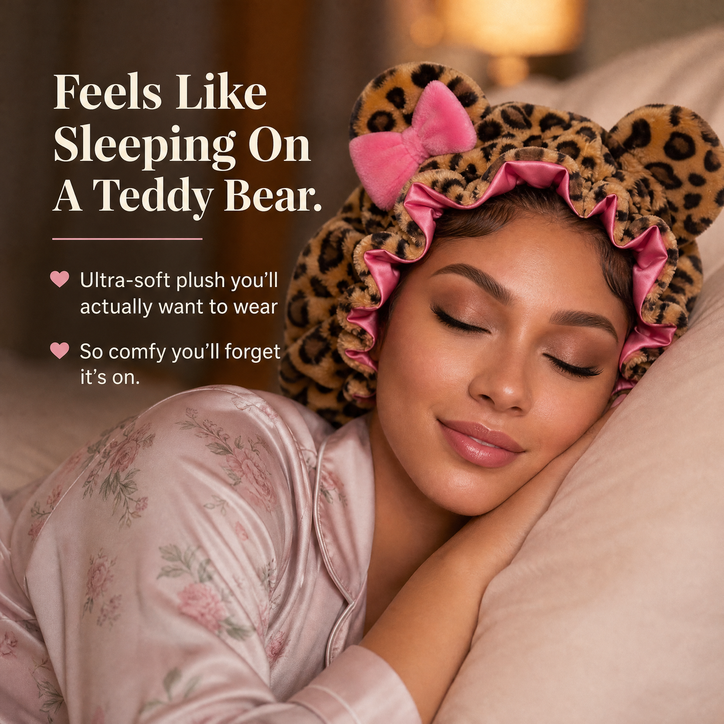 Cloud Bonnet — Real Silk-Lined Plush Hair Bonnet