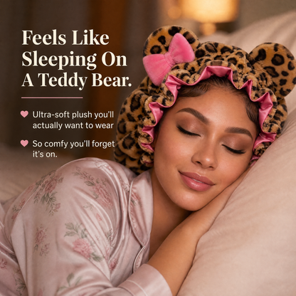 Cloud Bonnet — Real Silk-Lined Plush Hair Bonnet