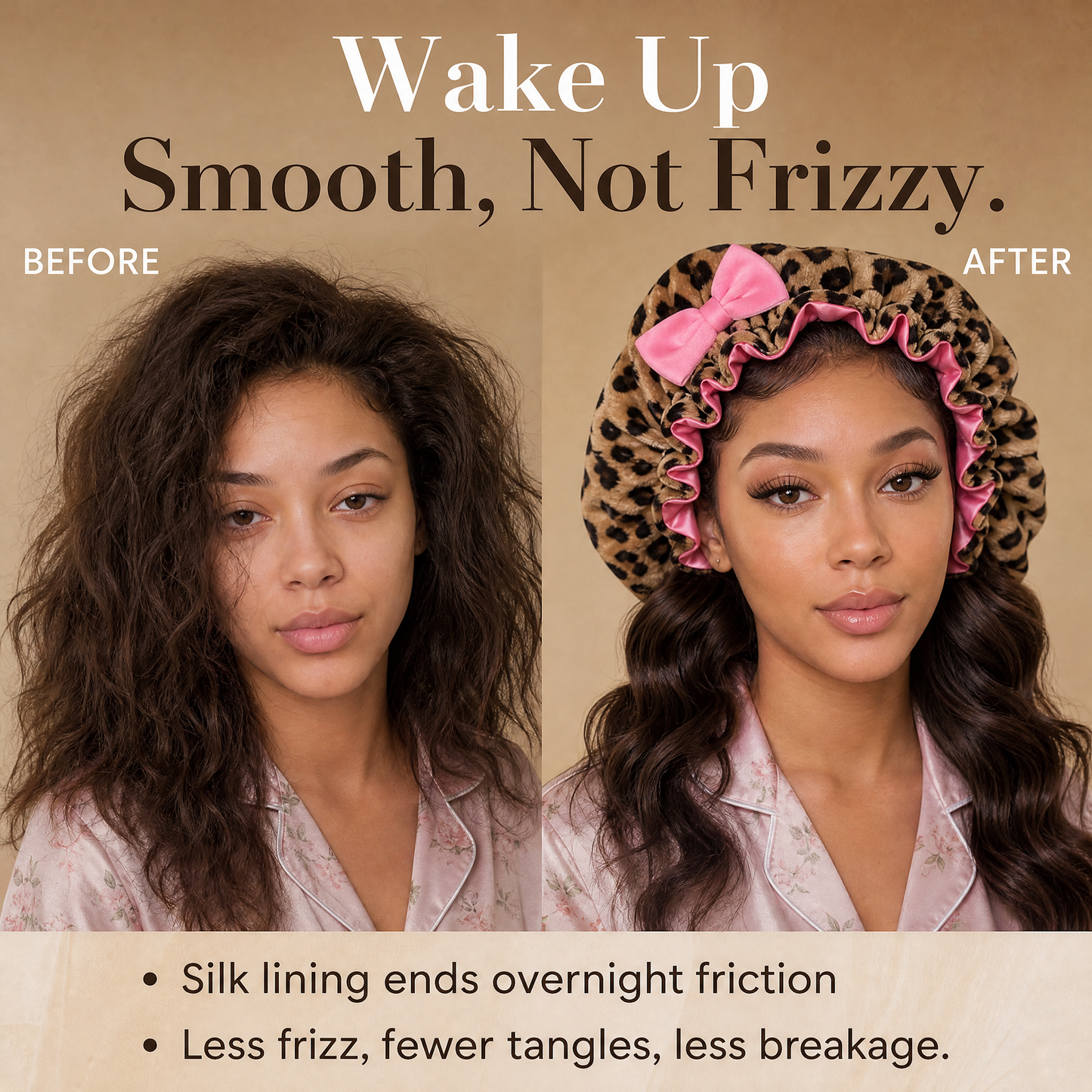 Cloud Bonnet — Real Silk-Lined Plush Hair Bonnet