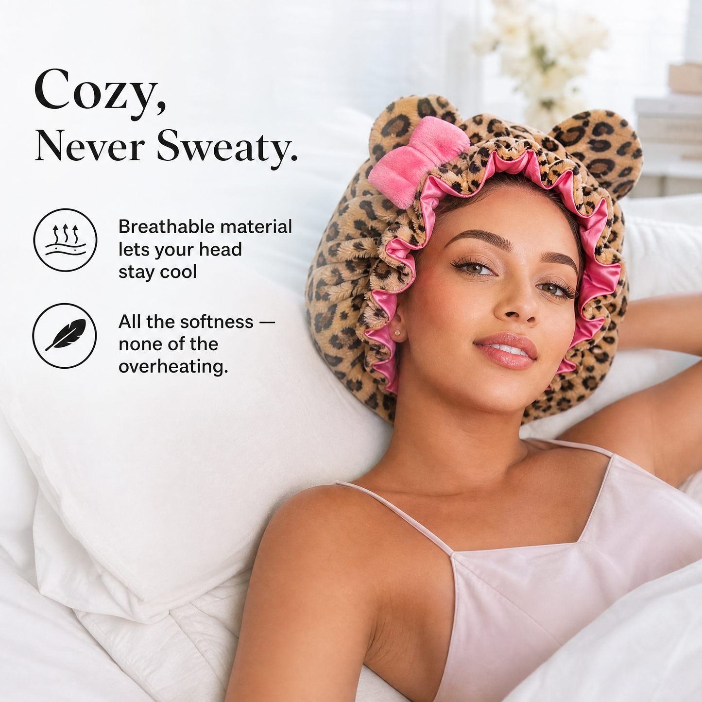 Cloud Bonnet — Real Silk-Lined Plush Hair Bonnet