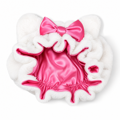 Cloud Bonnet — Real Silk-Lined Plush Hair Bonnet