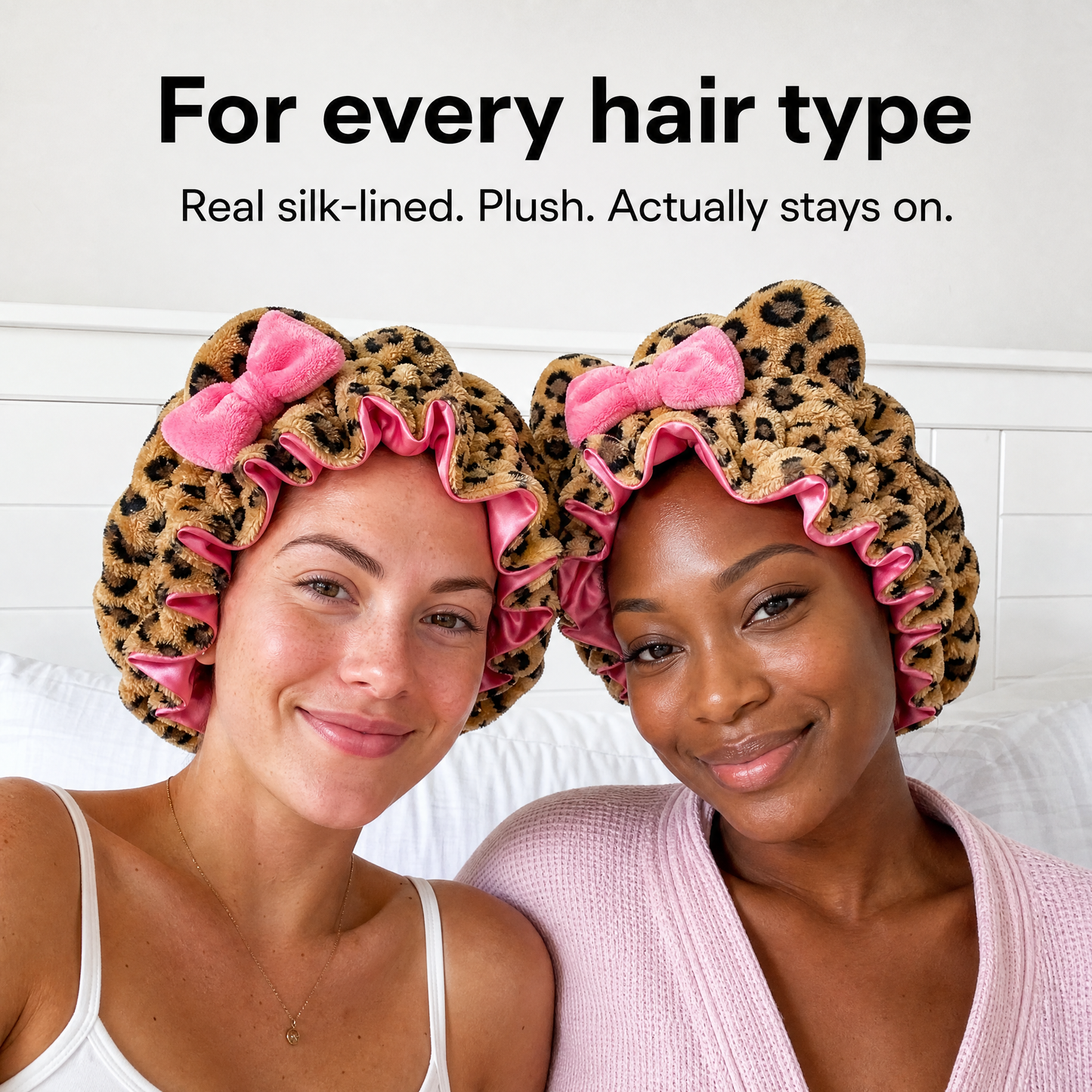 Cloud Bonnet — Real Silk-Lined Plush Hair Bonnet